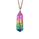 Crystal Pillar Tree Of Life Pendant