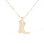 Gold Cowboy Boots Pendant Necklace for Women & Girls - Image 8